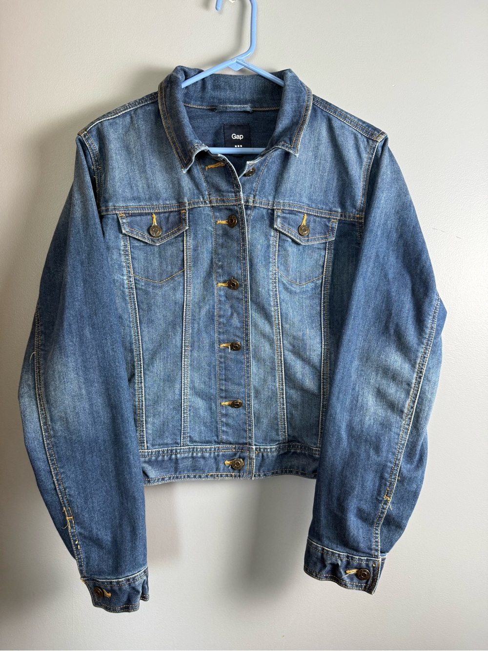 Gap Classic Trucker Denim Jean Jacket Girls Sz XL 22" PTP
